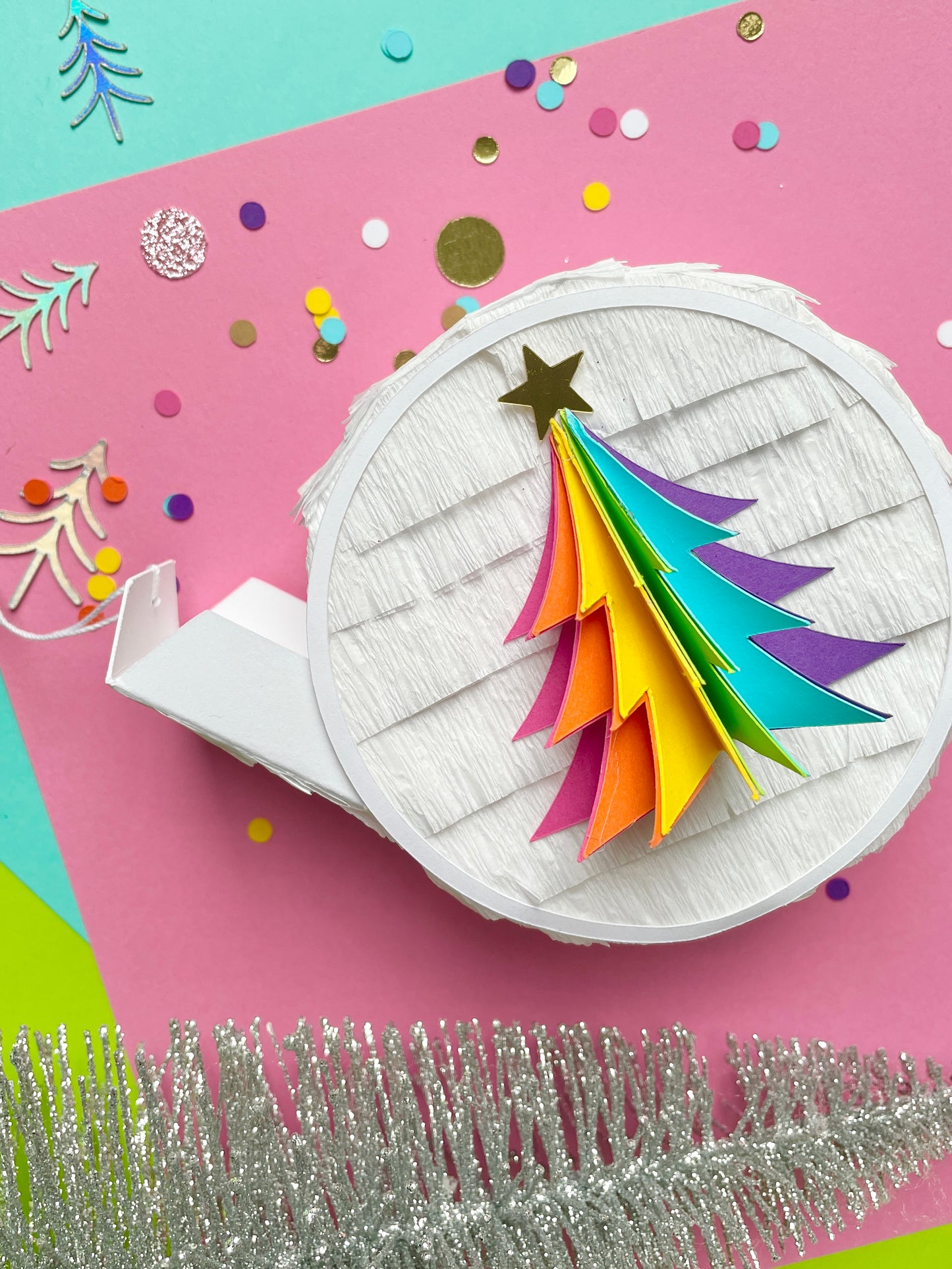 Christmas Tree Mini Pinata Template, Digital Download, SVG Cut file for Cricut