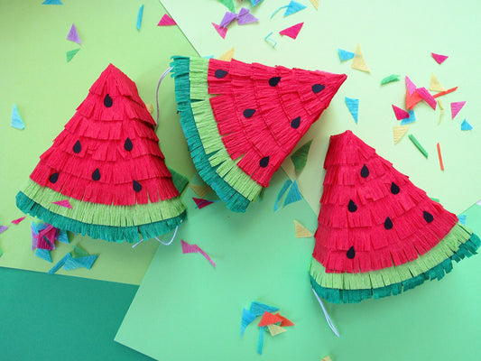 Watermelon Mini Pinata, Set of 4 Party Favors