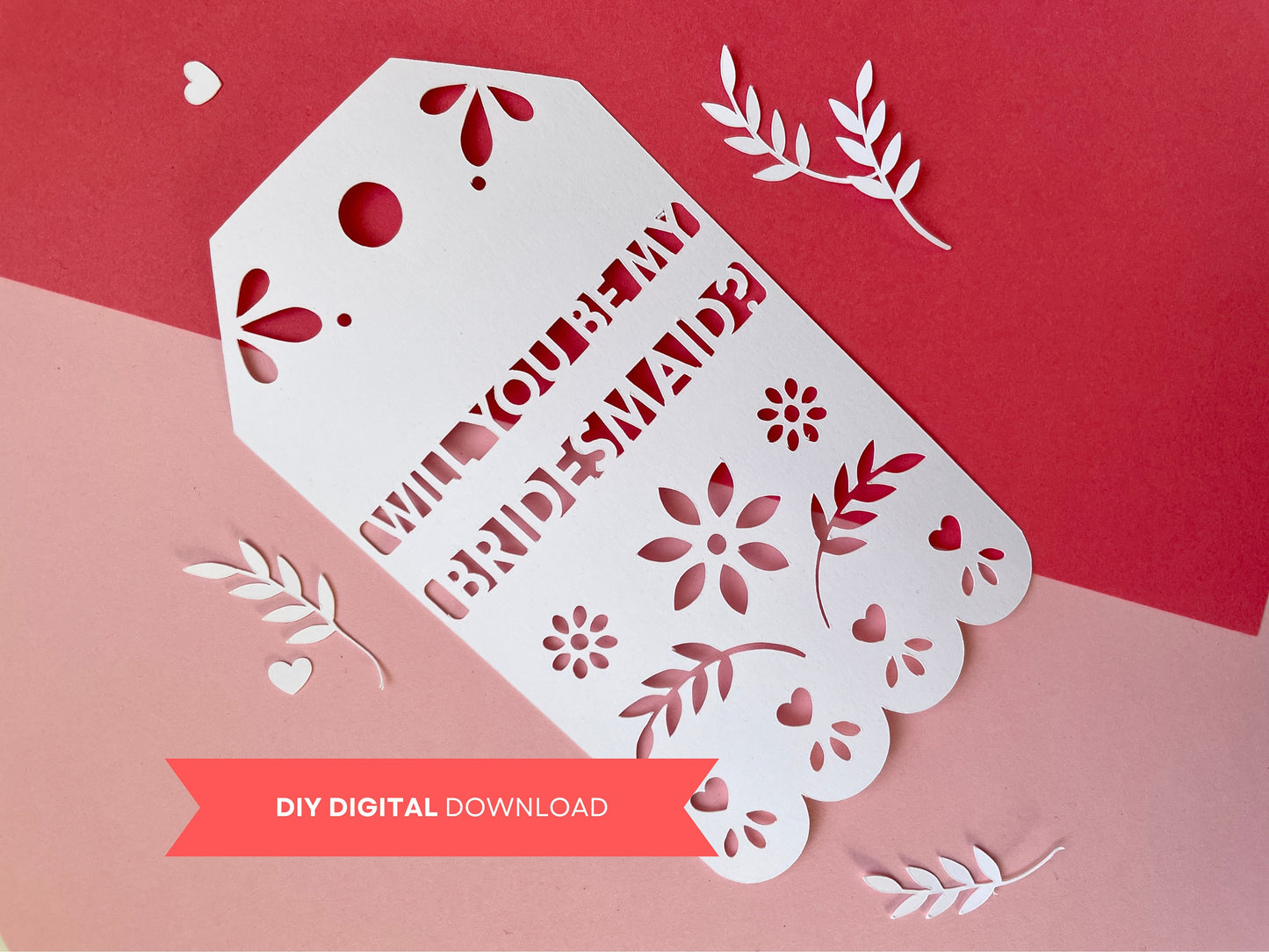 Papel Picado Bridesmaid Proposal Card, Fiesta Weddings, Instant Digital Download, SVG PDF JPG