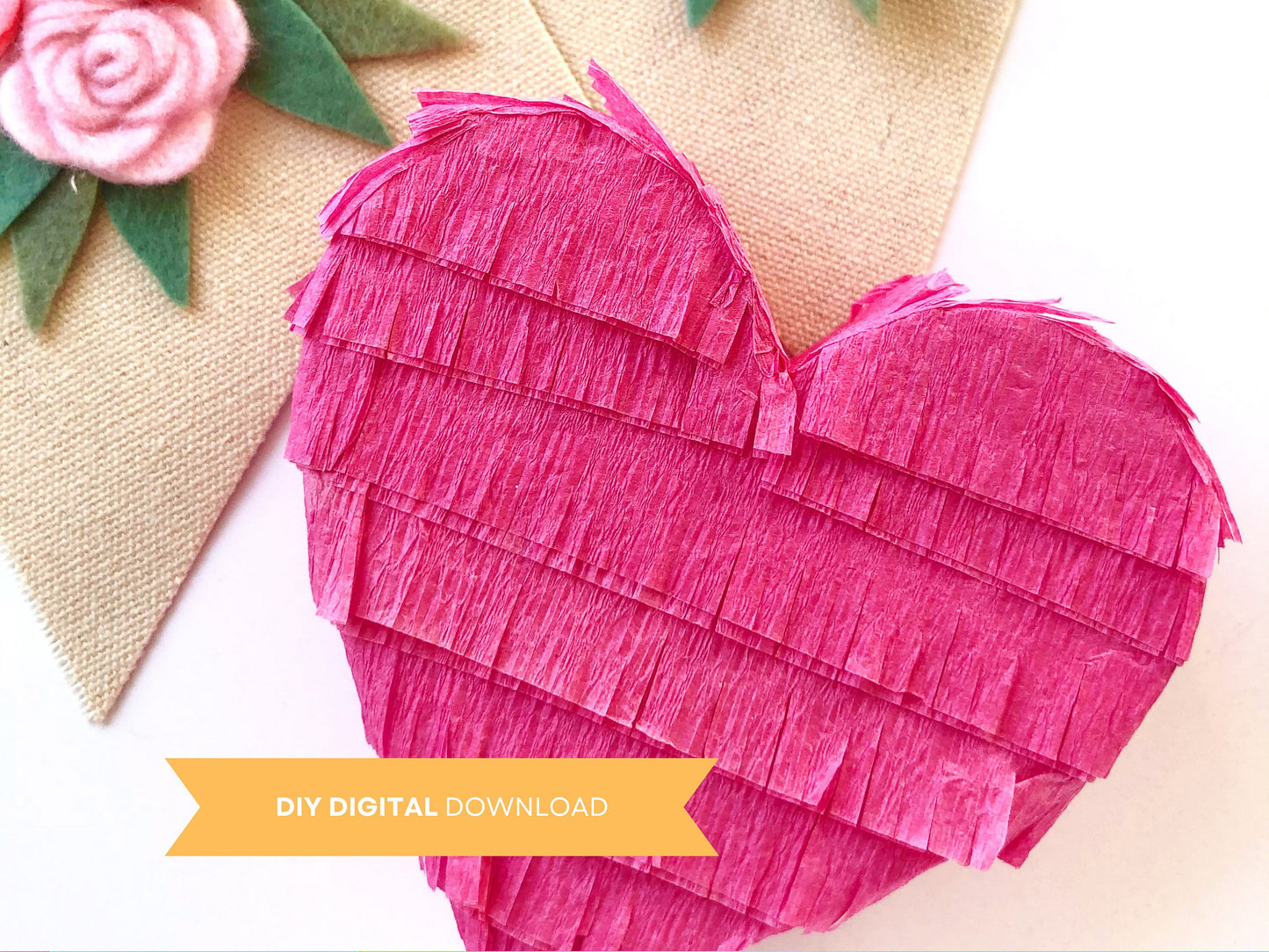 Heart Mini Pinata Template, Digital Download, SVG Cut file for Cricut